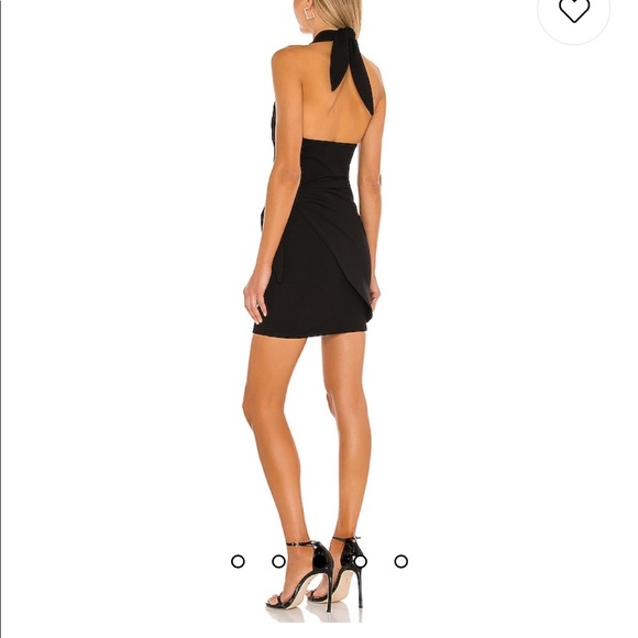 Lovers + Friends Black Cross-Neck Keyhole Mini Dress - Picture 3 of 5